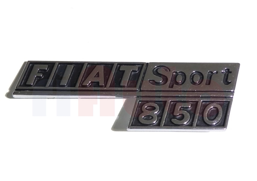 18 cm lang Badge Fiat 850 aus Metall ca 2 Befestigungsstifte Pins Emblem